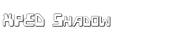 xped-shadow font preview