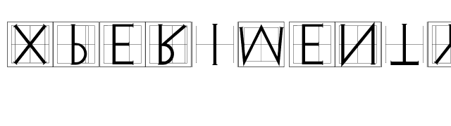 XperimentypoThree Squares font preview