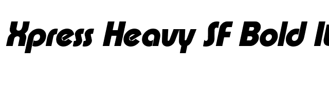 Xpress Heavy SF Bold Italic font preview