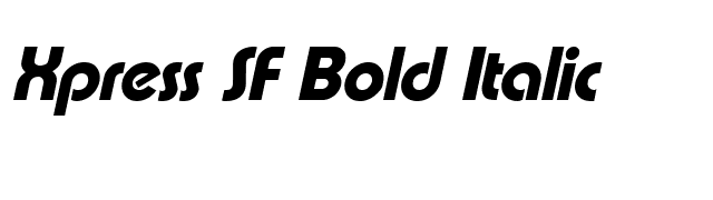 Xpress SF Bold Italic font preview