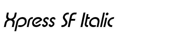 Xpress SF Italic font preview