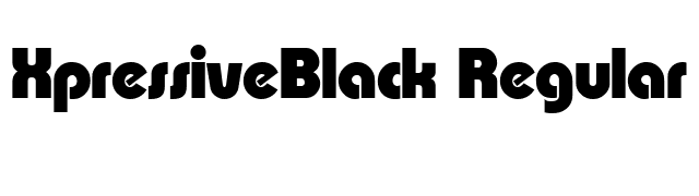 xpressiveblack-regular font preview