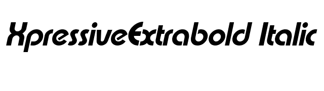 XpressiveExtrabold Italic font preview