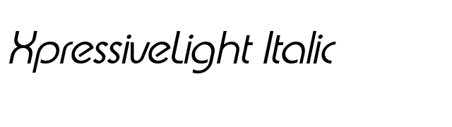 XpressiveLight Italic font preview