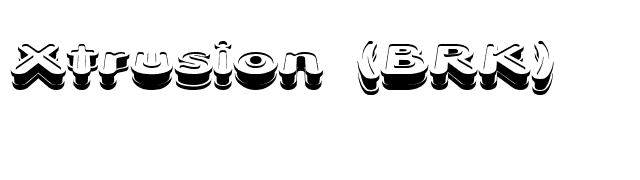 Xtrusion (BRK) font preview