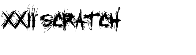 XXII Scratch font preview