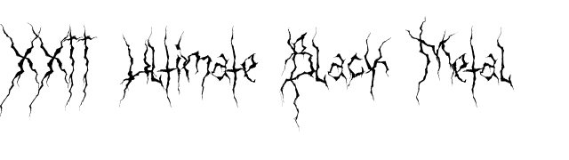 XXII Ultimate Black Metal font preview