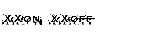 xxon-xxoff font preview