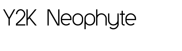 Y2K Neophyte font preview