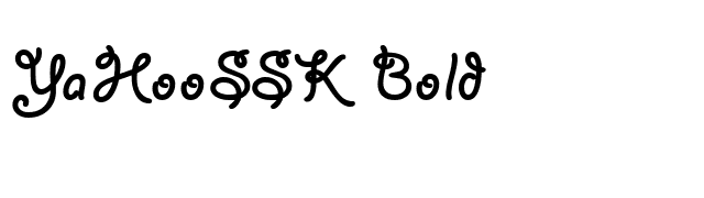 yahoossk-bold font preview
