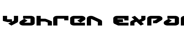 yahren-expanded-bold font preview