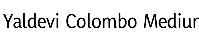 Yaldevi Colombo Medium font preview