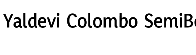 Yaldevi Colombo SemiBold font preview