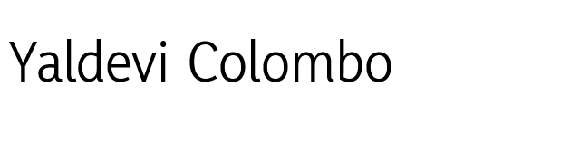 Yaldevi Colombo font preview