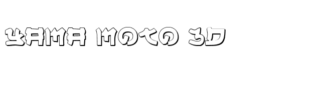 Yama Moto 3D font preview