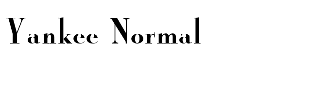 Yankee Normal font preview