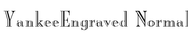 YankeeEngraved Normal font preview