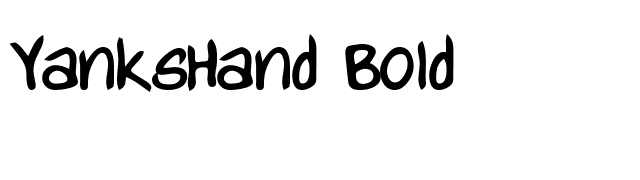 YanksHand Bold font preview