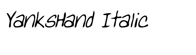 YanksHand Italic font preview