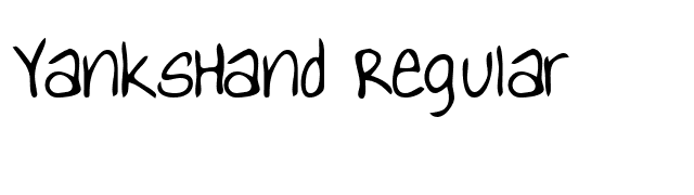 YanksHand Regular font preview