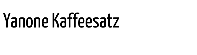 Yanone Kaffeesatz font preview