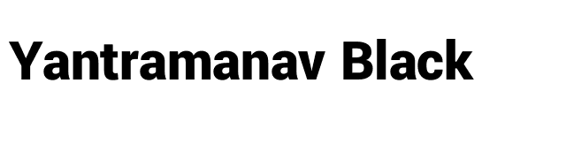 Yantramanav Black font preview