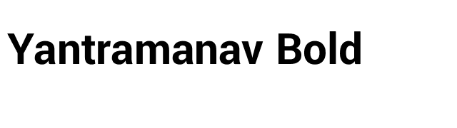 Yantramanav Bold font preview