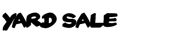 Yard Sale font preview
