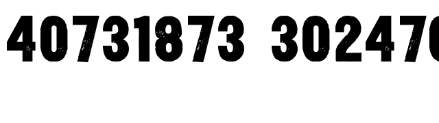 Yardbird Numerals font preview
