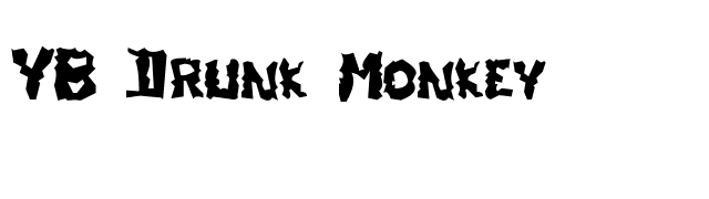 YB Drunk Monkey font preview