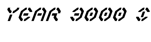 Year 3000 Italic font preview