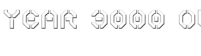 Year 3000 Outline font preview