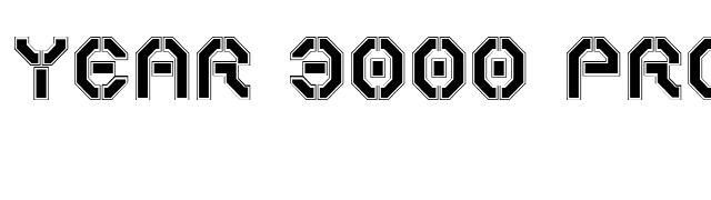 Year 3000 Pro font preview