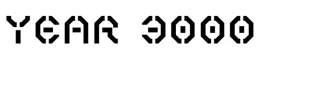 Year 3000 font preview
