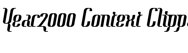 Year2000 Context Clipped font preview