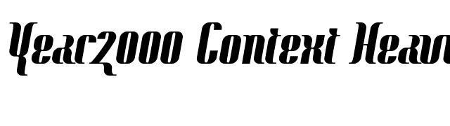 Year2000 Context Heavy font preview