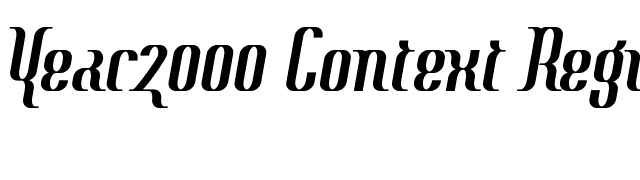 Year2000 Context Regular font preview