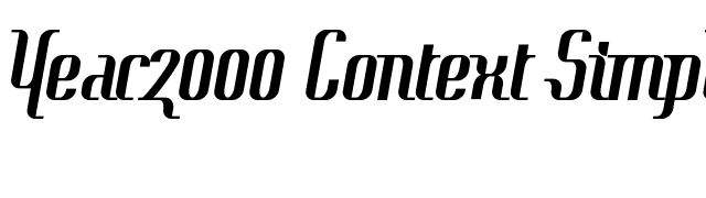Year2000 Context Simplex font preview