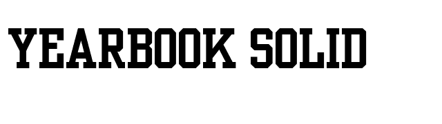 Yearbook Solid font preview