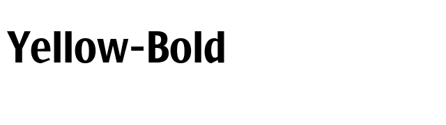 Yellow-Bold font preview