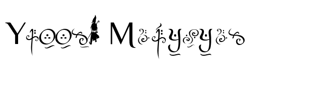 Yellow Magician font preview