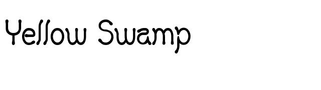 Yellow Swamp font preview