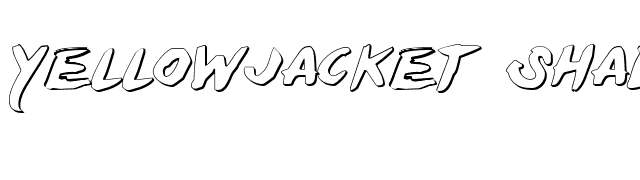 Yellowjacket Shadow font preview