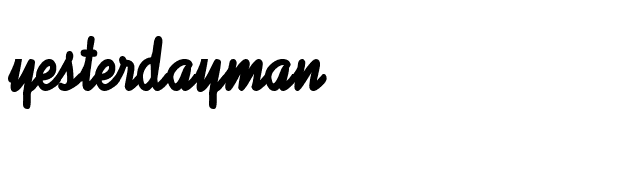YesterdayMan font preview