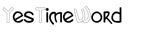 YesTimeWord font preview