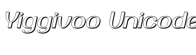 Yiggivoo Unicode 3D Italic font preview