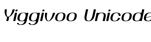 Yiggivoo Unicode Italic font preview