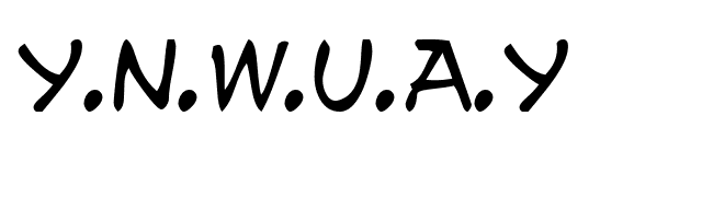 y.n.w.u.a.y font preview