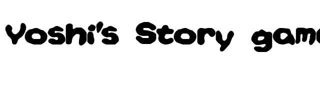 Yoshi's Story game text BRK font preview