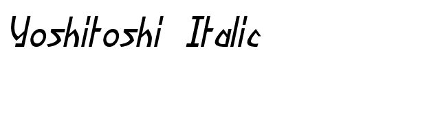 yoshitoshi-italic font preview